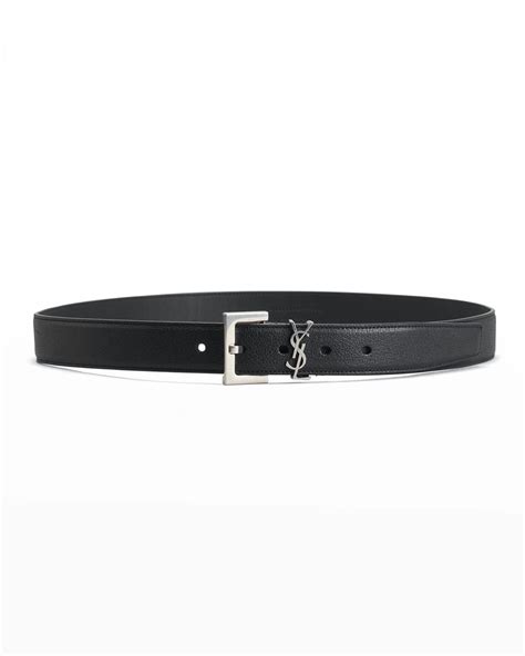 cintura ysl coccodrillo|Saint Laurent YSL Cintura Box Leather Belt .